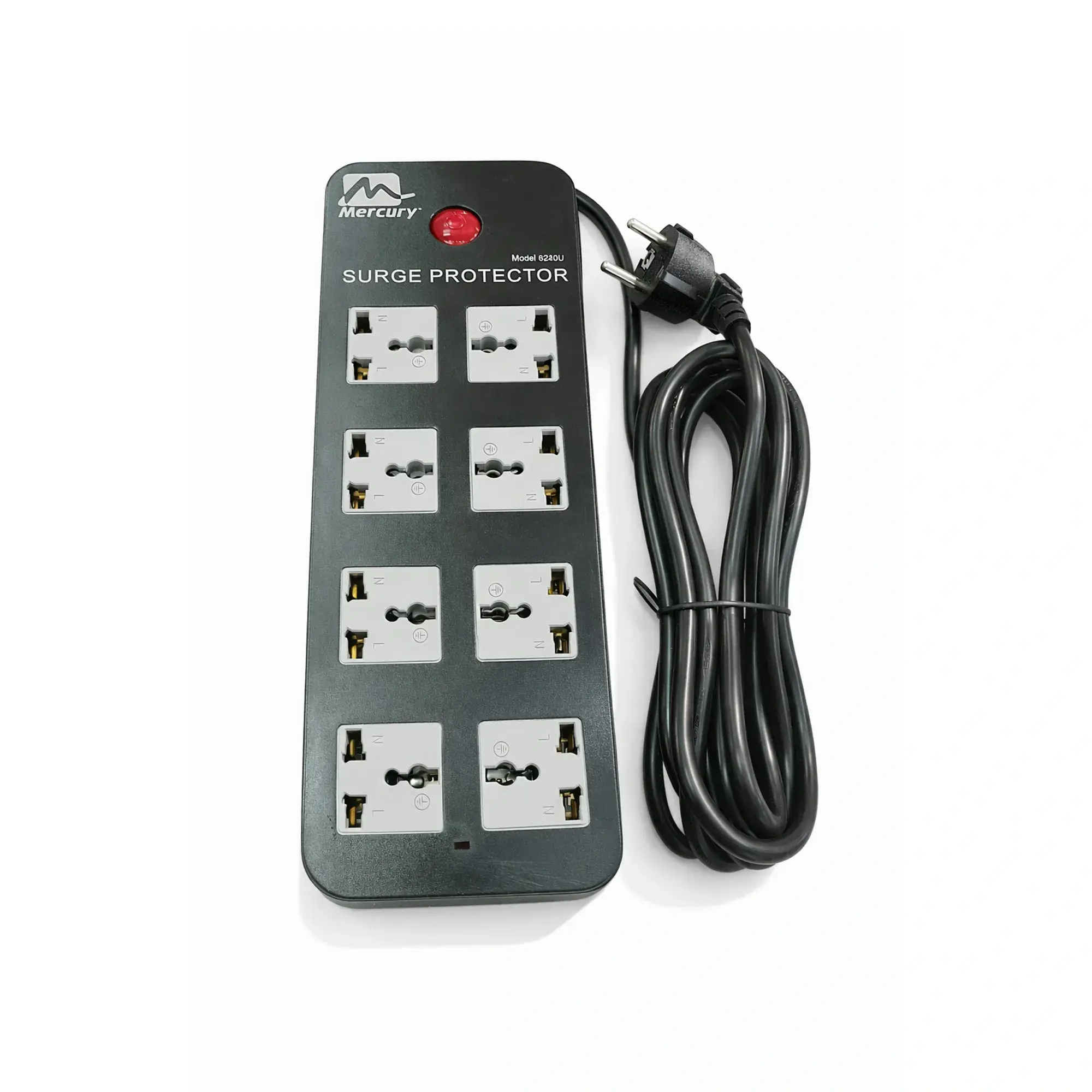 Multiprise parafoudre Mercury 8240U - 8 prises universelles, câble 3 m