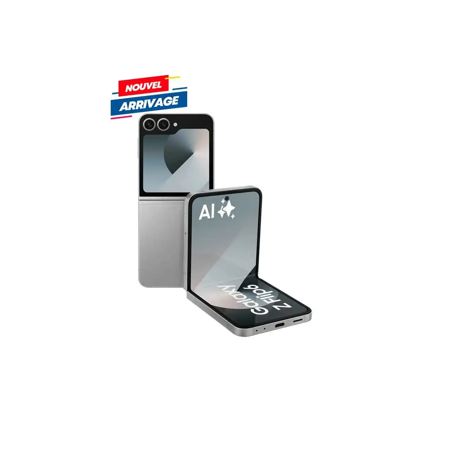 Smartphone pliable Samsung Galaxy Z Flip 6 - 12 Go, 256 Go, Argent