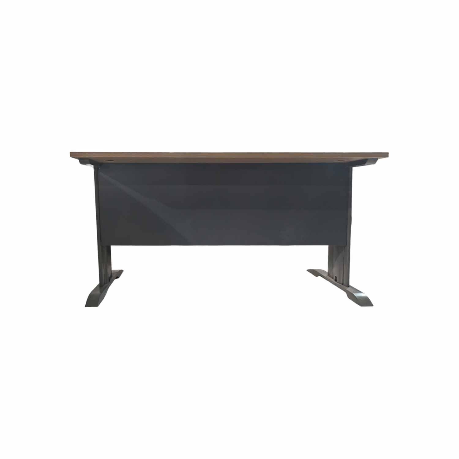 Bureau 3 tiroirs 160x75x75 cm - Chêne camel / gris foncé
