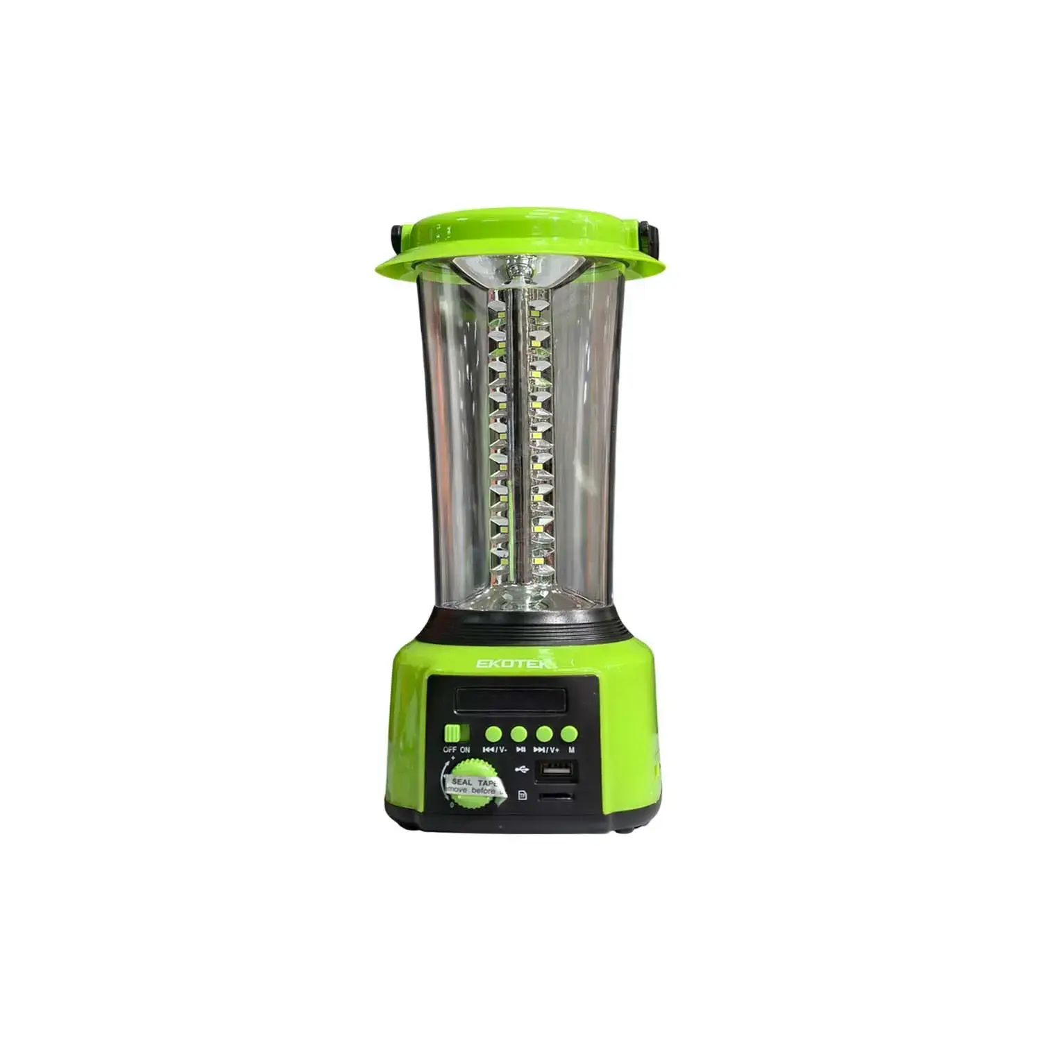 Lanterne solaire rechargeable Ekotek ET-9009 800 lumens - Radio et Bluetooth
