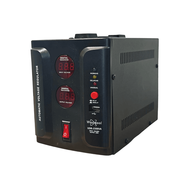Stabilisateur de tension Westpool UDR 1500 VA - Affichage numérique