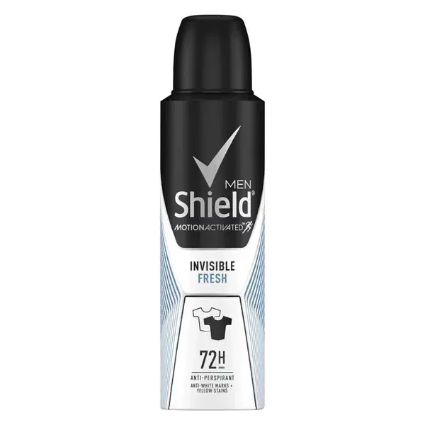 Shield Men Active Invisible Fresh – Spray Anti-Transpirant Homme 150 ml