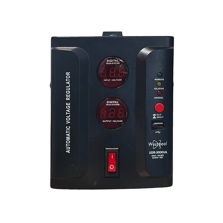 Stabilisateur de tension Westpool UDR 3000 VA - Sortie 110/220 V