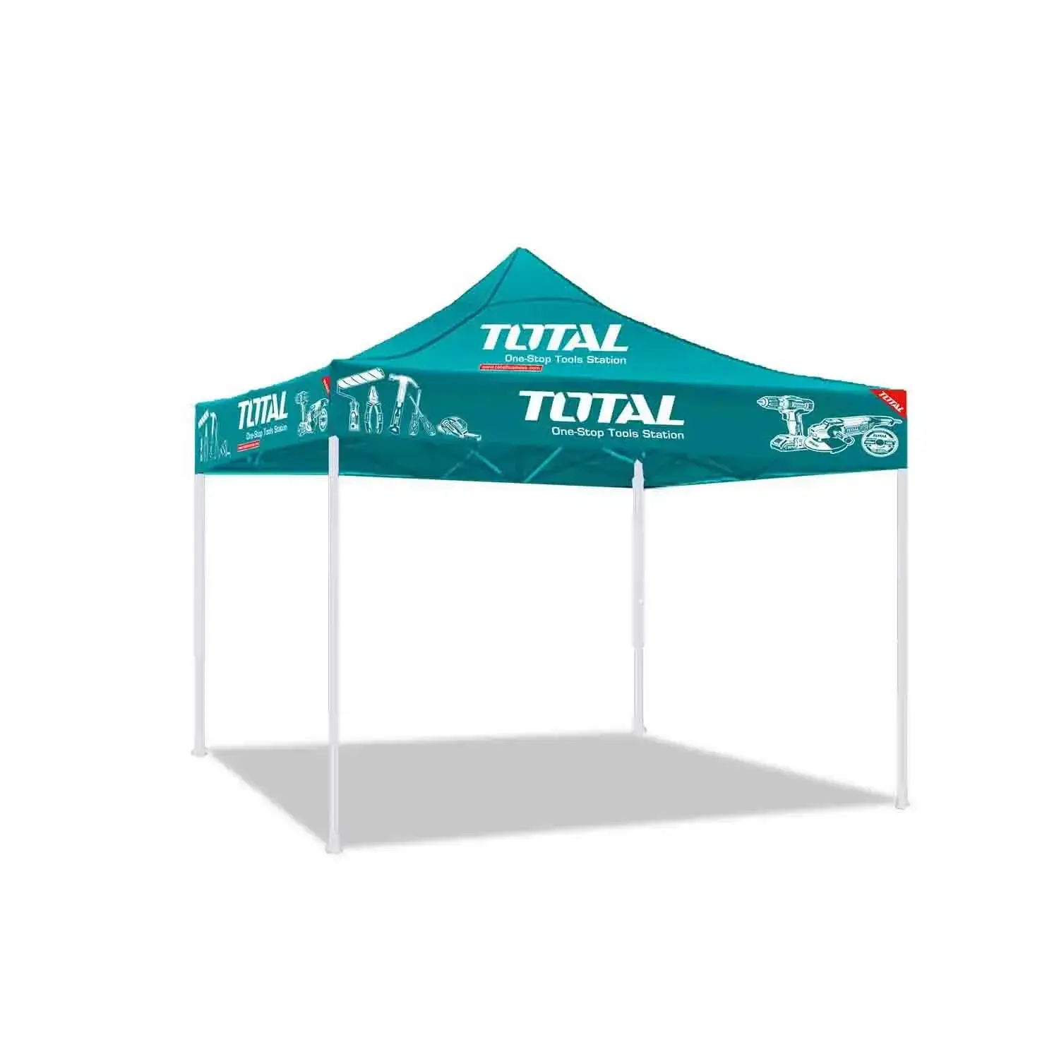 Tente pliante (barnum) Total 3 x 3 m avec structure acier TPMTE01