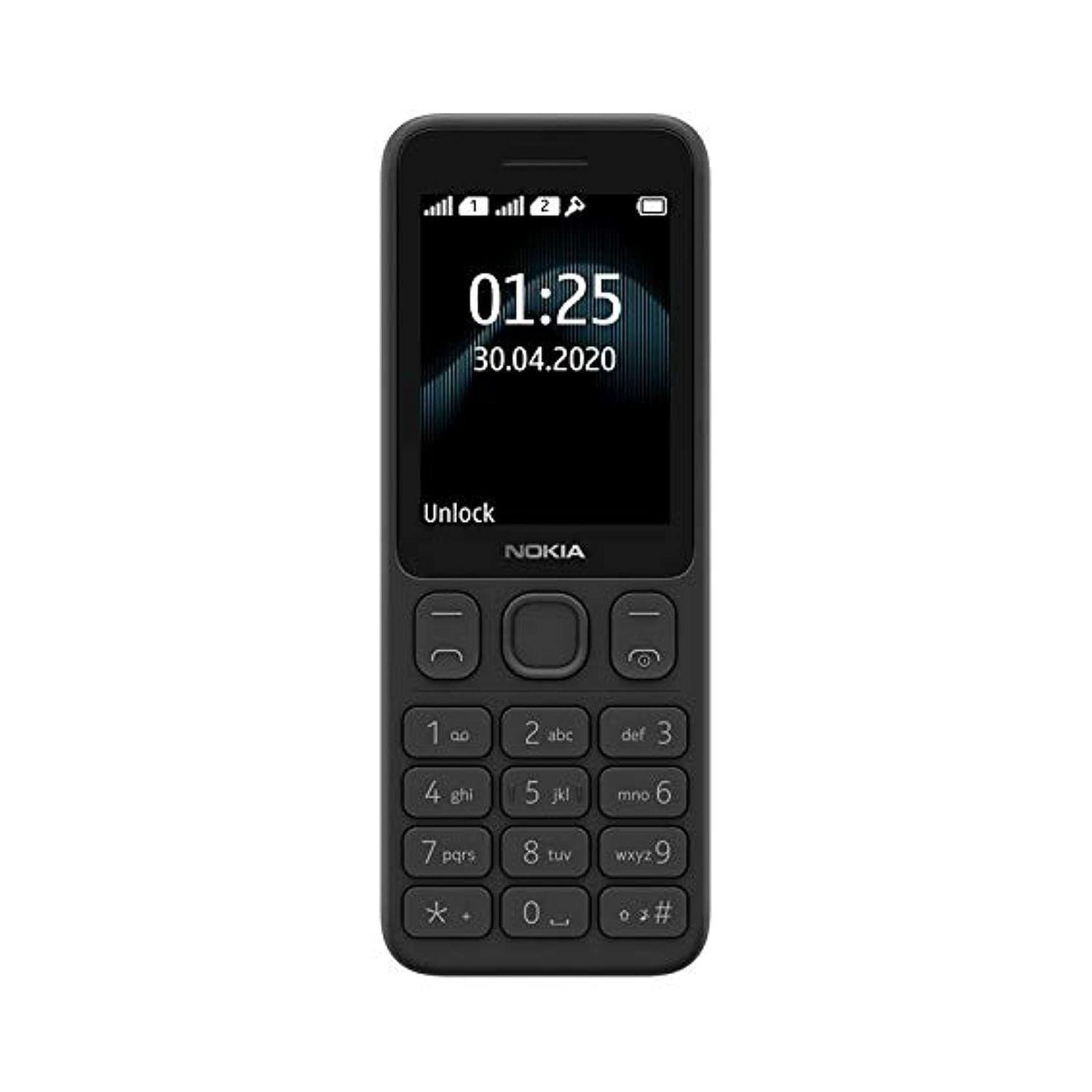 Téléphone portable Nokia 125 Double SIM - Noir, écran 2,4"