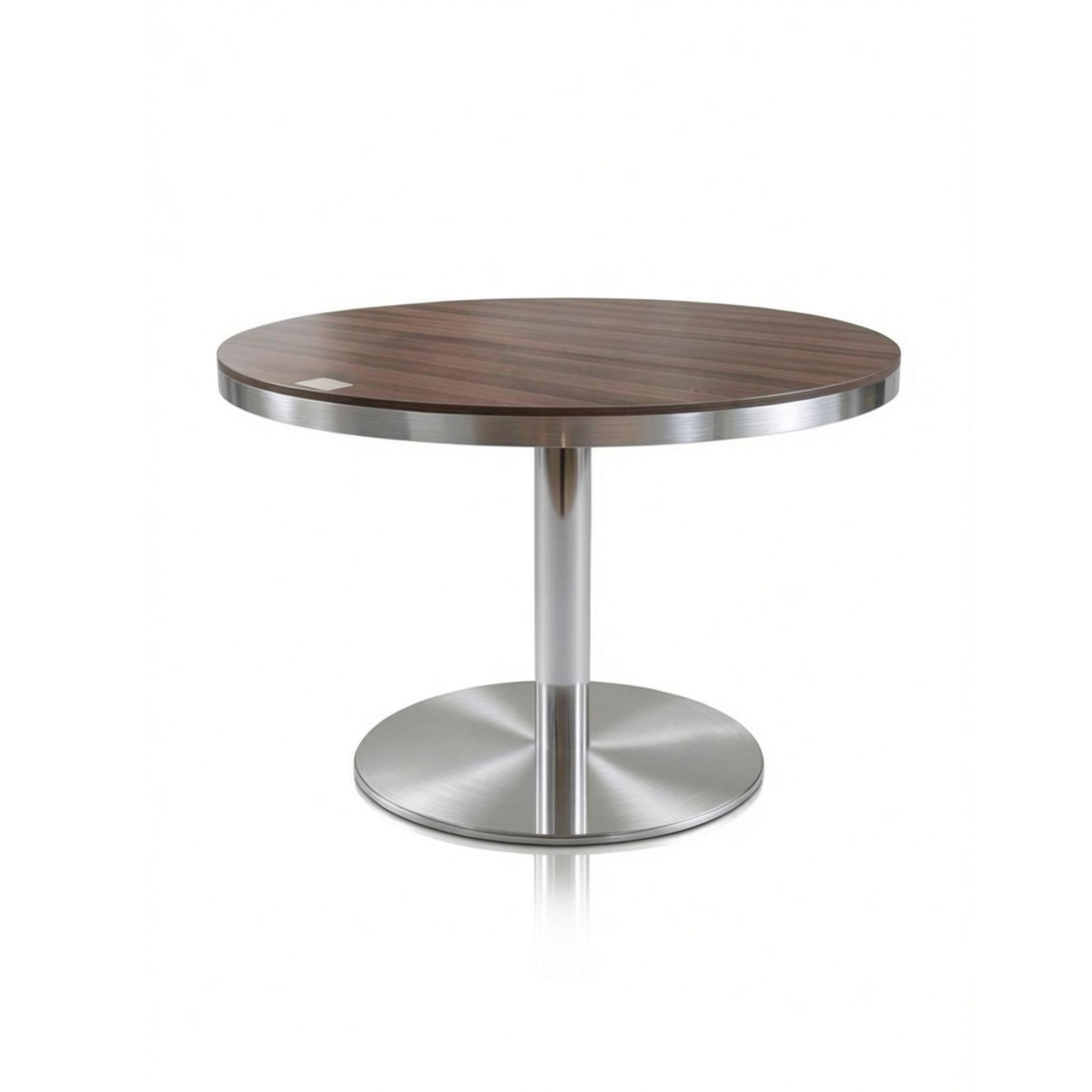 Table de réunion ronde 120x76 cm - Noyer américain