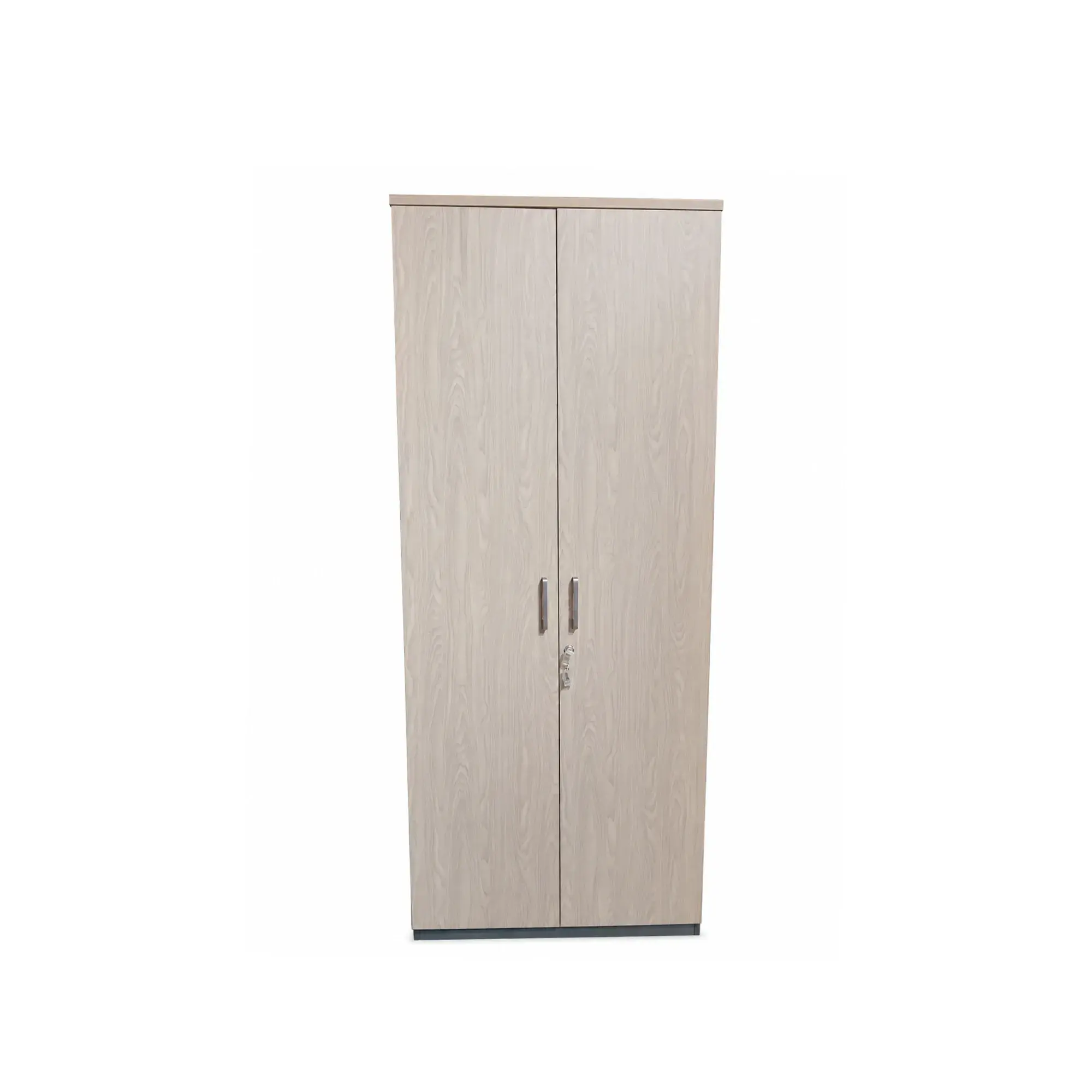 Armoire en bois 2 portes 80x40x200 cm - Noyer américain / gris foncé