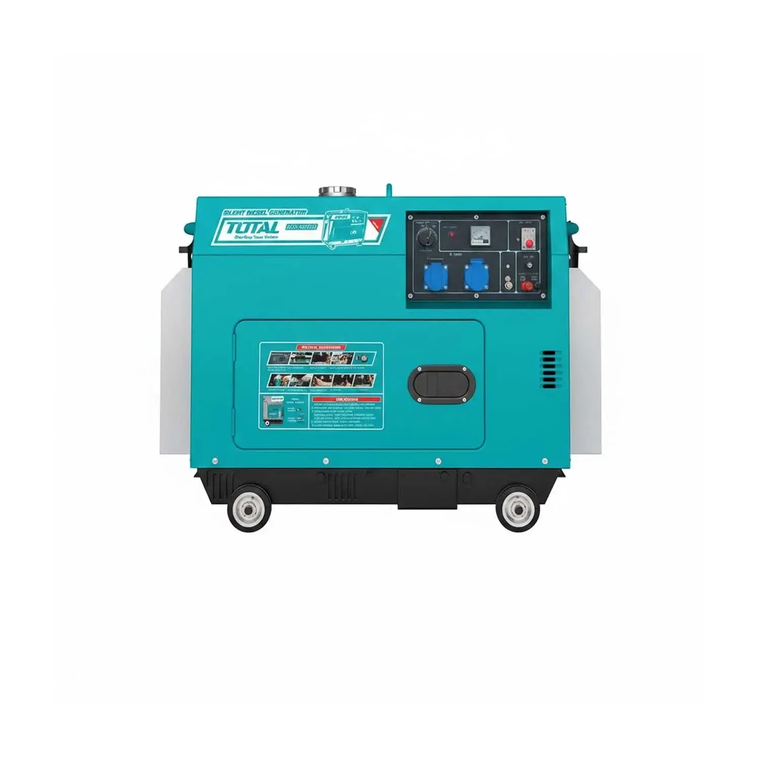 Groupe électrogène diesel Total TP2500032 5 kW triphasé - Démarrage électrique, AVR