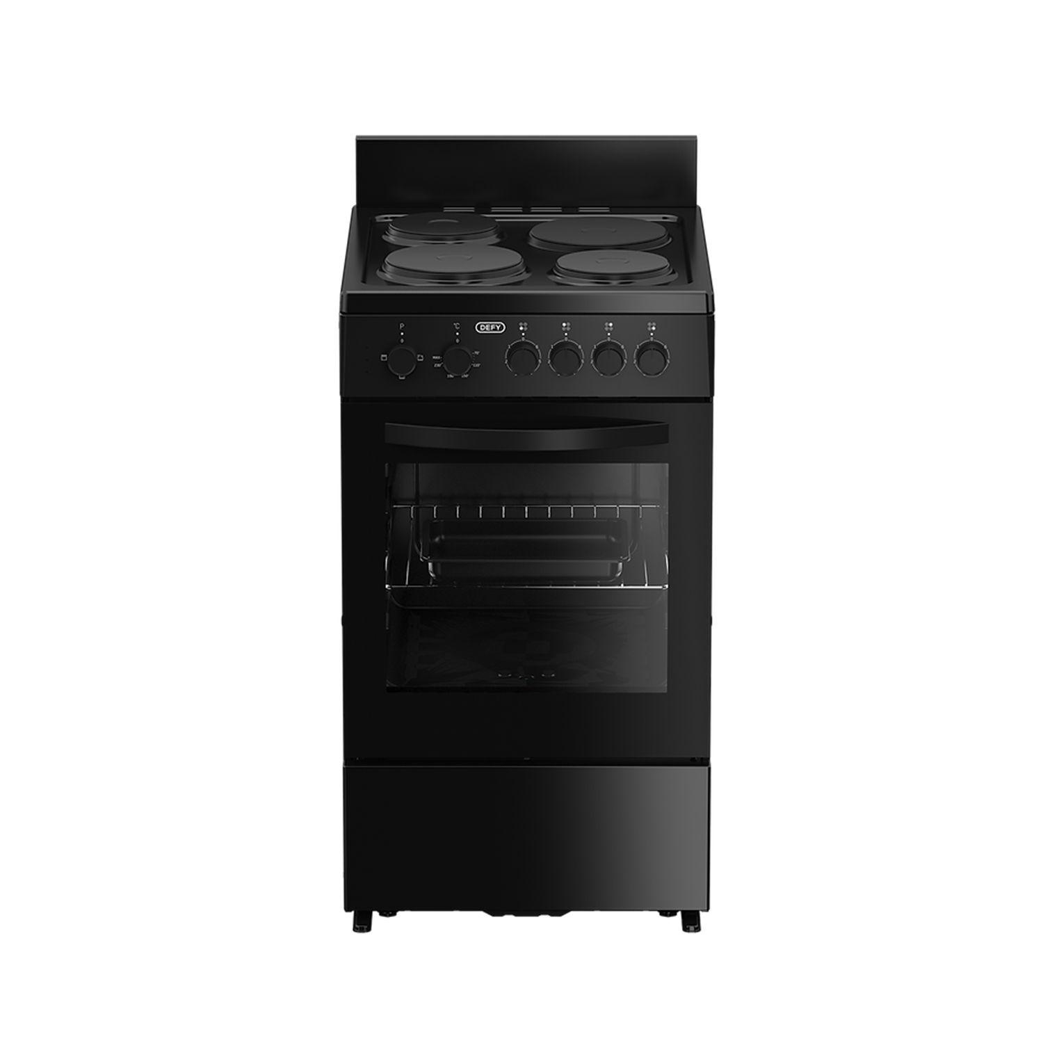 Cuisinière électrique Defy DSS554 4 plaques 50x60 cm - Four 51 L, noir