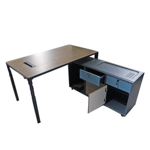 Bureau exécutif avec retour caisson mobile 180x210x76 cm - Réf. OZ2102-18