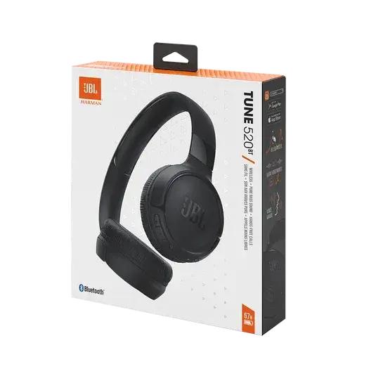 JBL Tune 520BT – Casque Bluetooth Sans Fil Pliable avec JBL Pure Bass