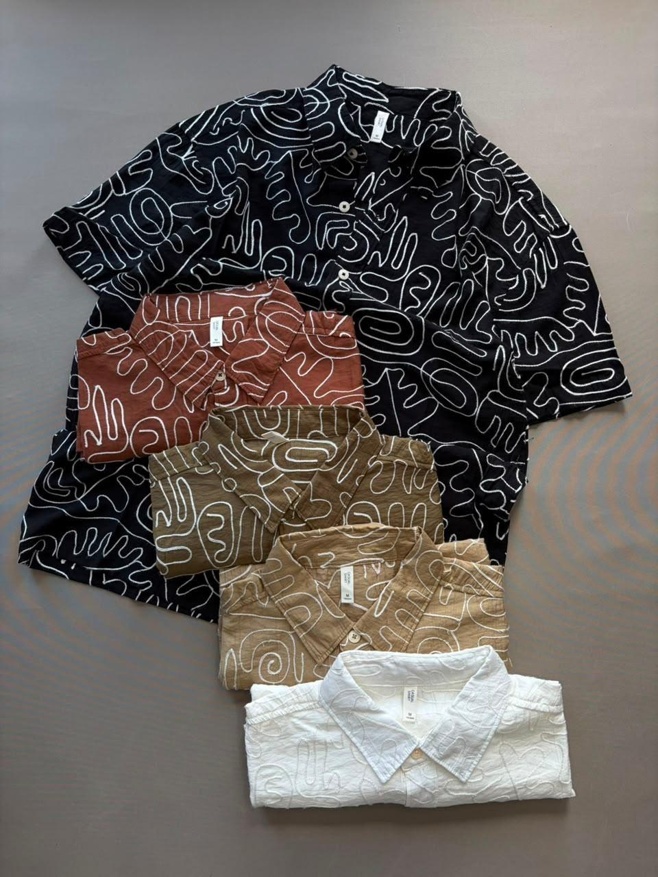 Chemise Homme en Lin à Manches Courtes