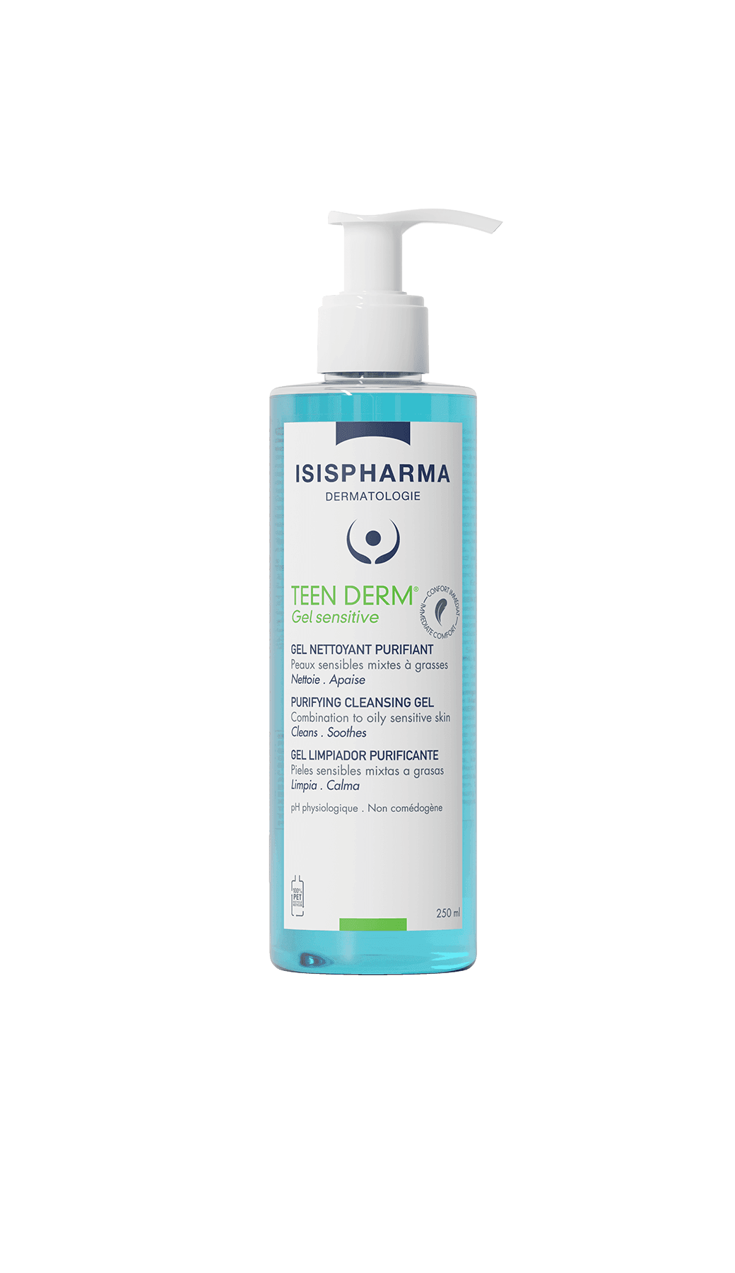ISISPHARMA Teen Derm Gel Sensitive – Gel Nettoyant Purifiant Peaux Sensibles