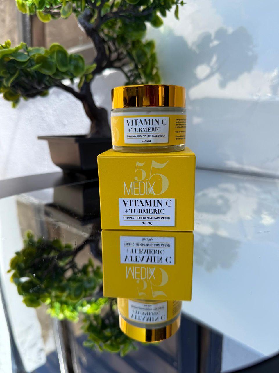 Medix Crème Visage Vitamine C + Curcuma – Raffermissante & Éclaircissante
