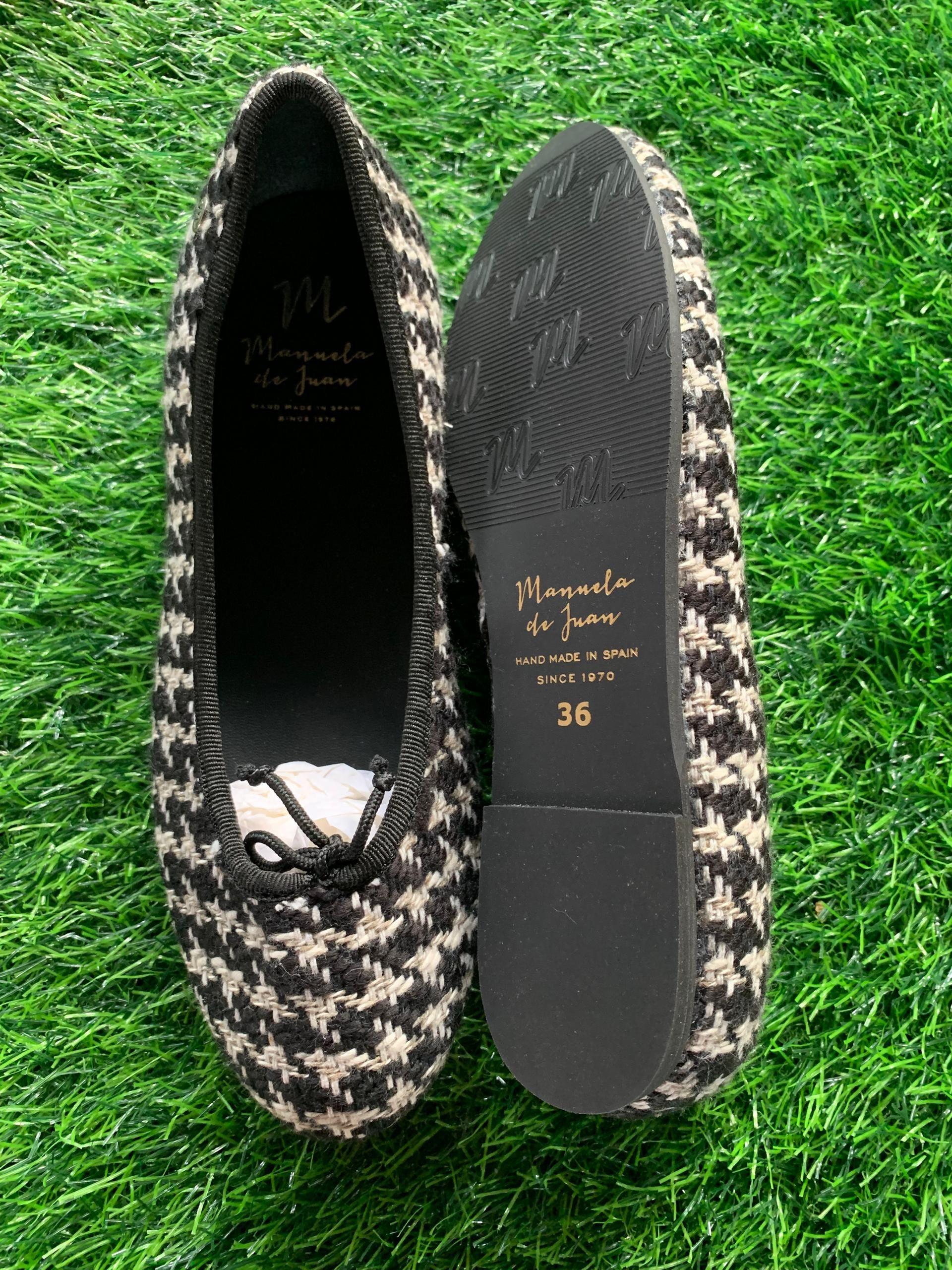 Ballerines blanc et noir - Manuela de Juan