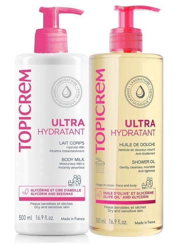 Combo Topicrem – Lait Corps Ultra-Hydratant + Huile de Douche