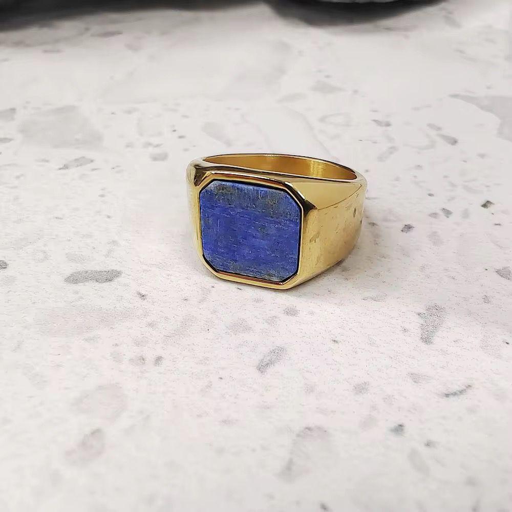 Bague en Acier Inoxydable – Finition Argent et Or – Tailles 9 et 10