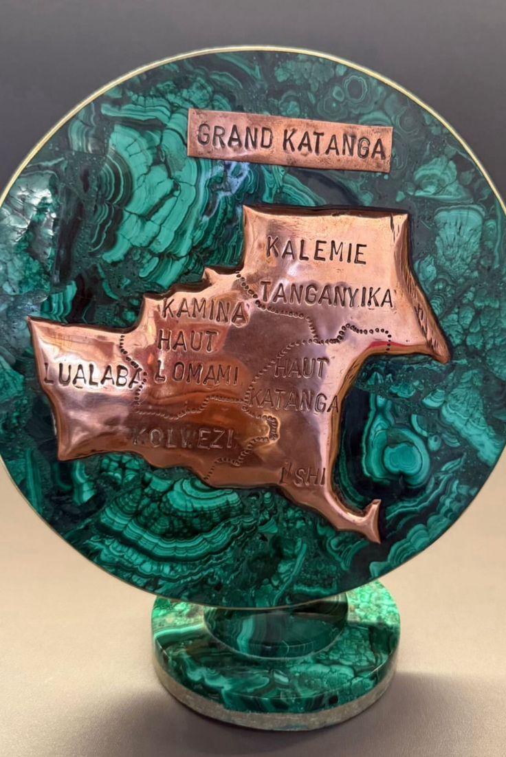 Carte Géographique du Katanga en Malachite