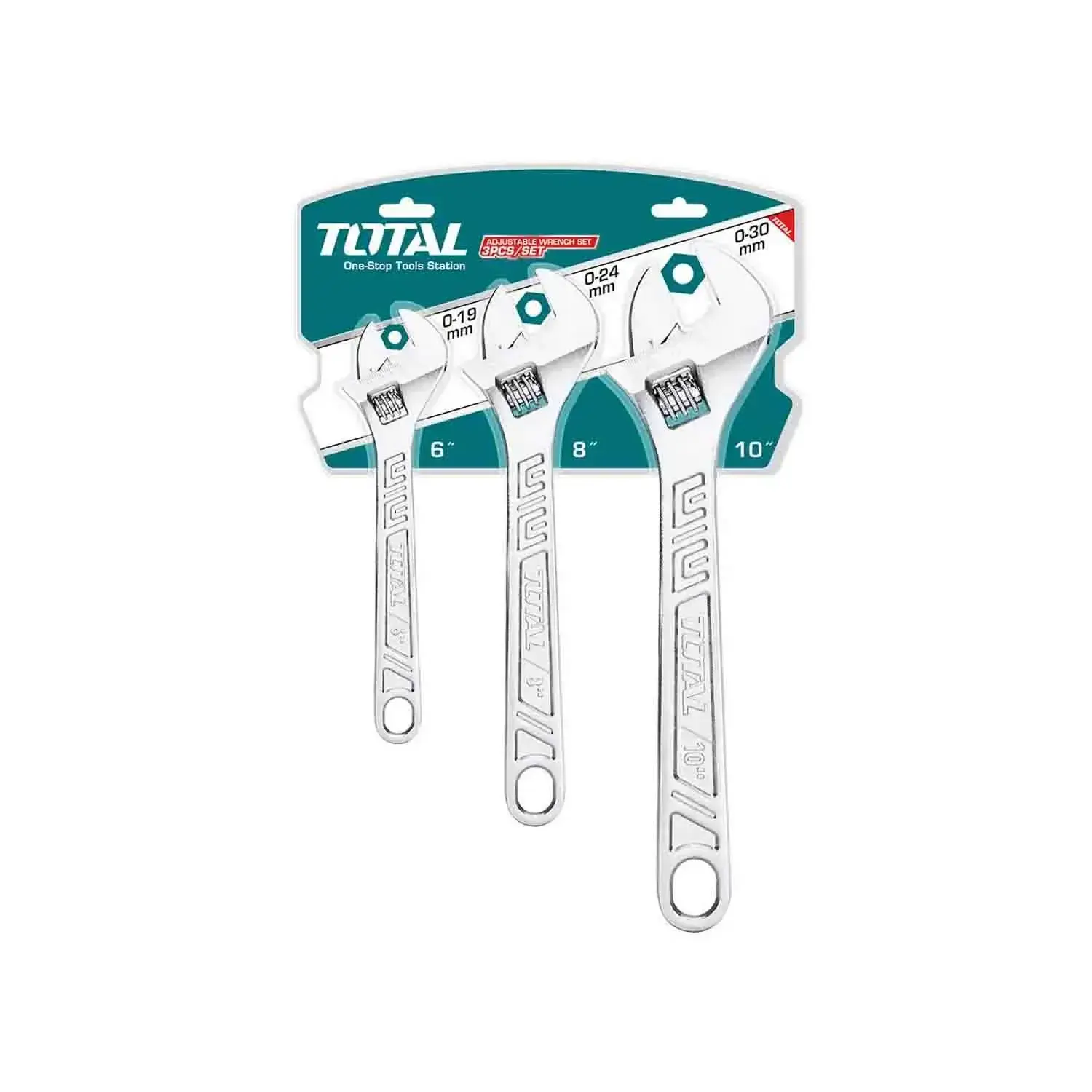 Jeu de 3 clés à molette Total 6", 8" et 10" THTK1013