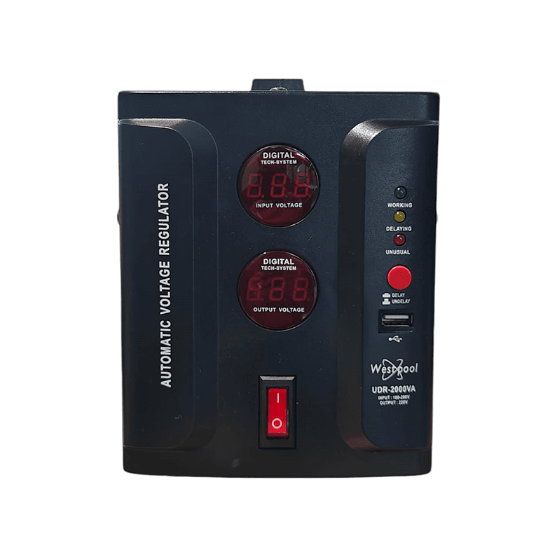 Stabilisateur de tension Westpool UDR 2000 VA - Affichage numérique