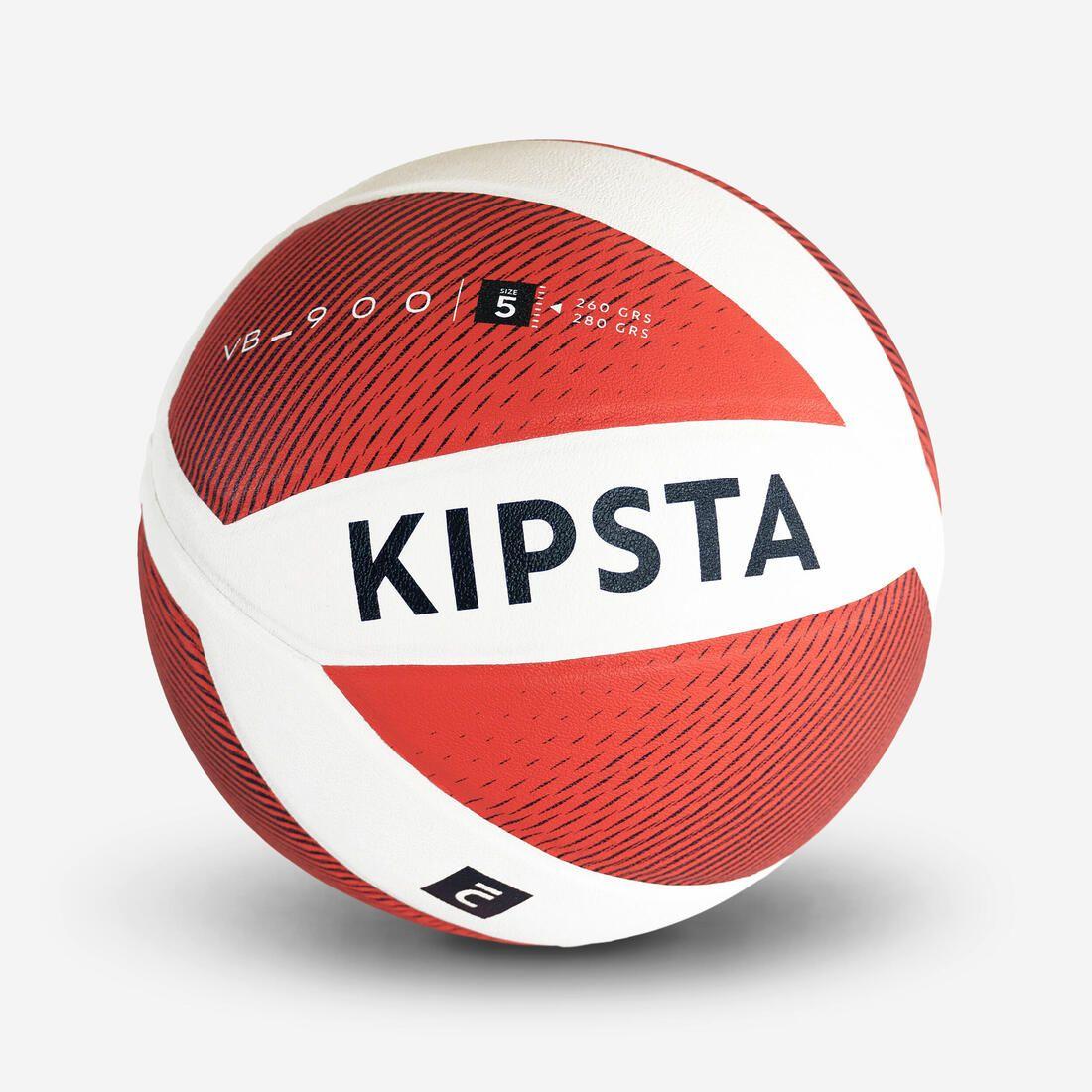 Ballon de volley-ball v900 blanc/rouge