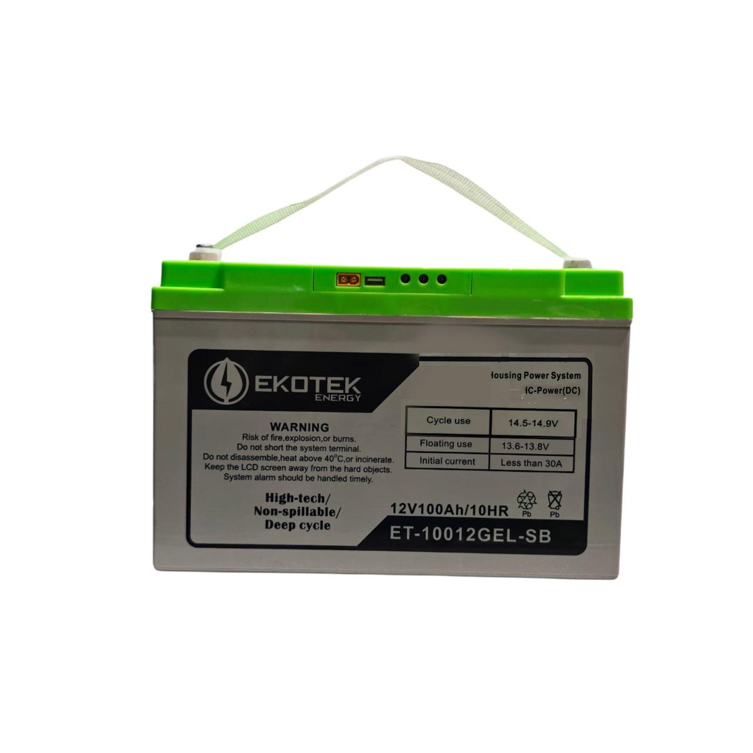 Batterie gel Ekotek Smart 100Ah 12V ET-10012GEL - Solaire