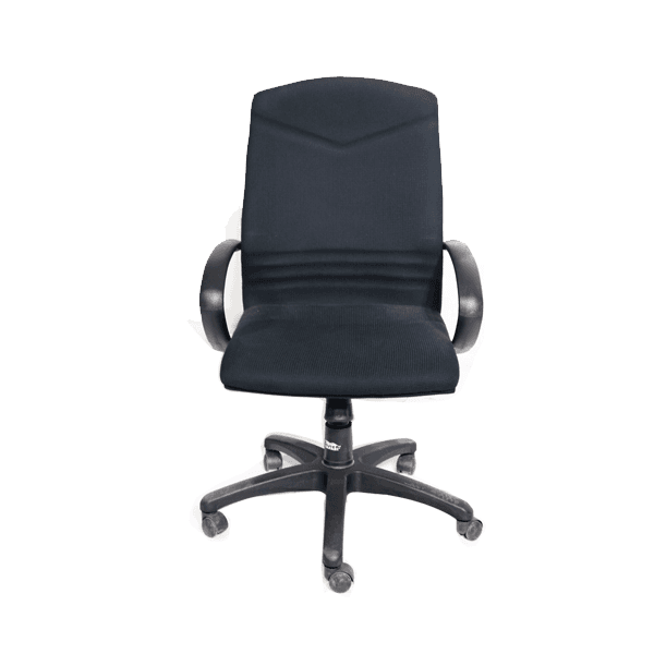 Chaise de bureau Safari SF302 dossier moyen en PVC - Noir