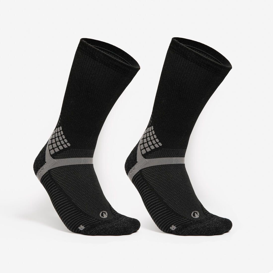 Chaussettes de randonnée hautes (2 paires) adulte, Hike 500