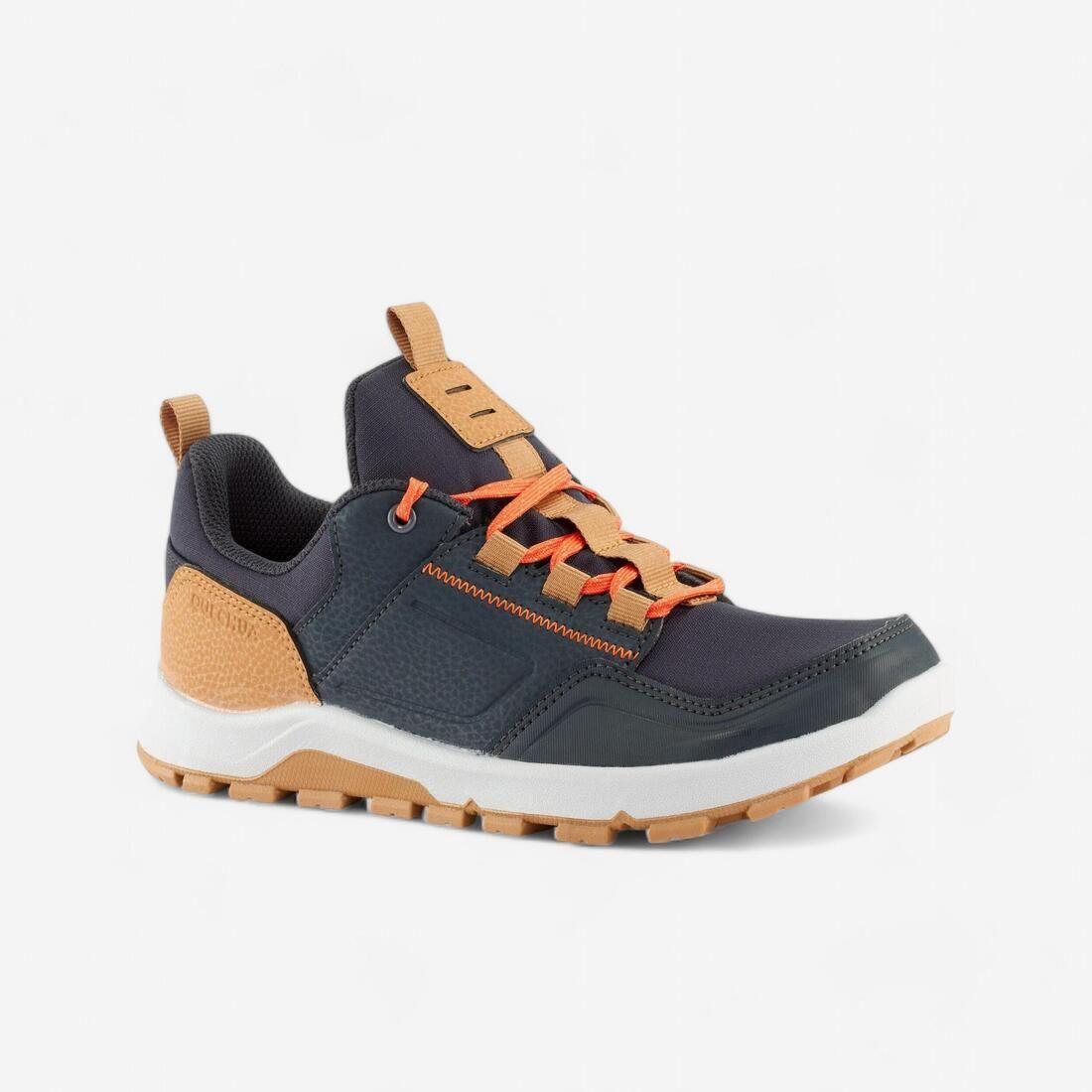 Chaussures de randonnée à lacets déperlantes 35 au 38 enfant, NH500 gris