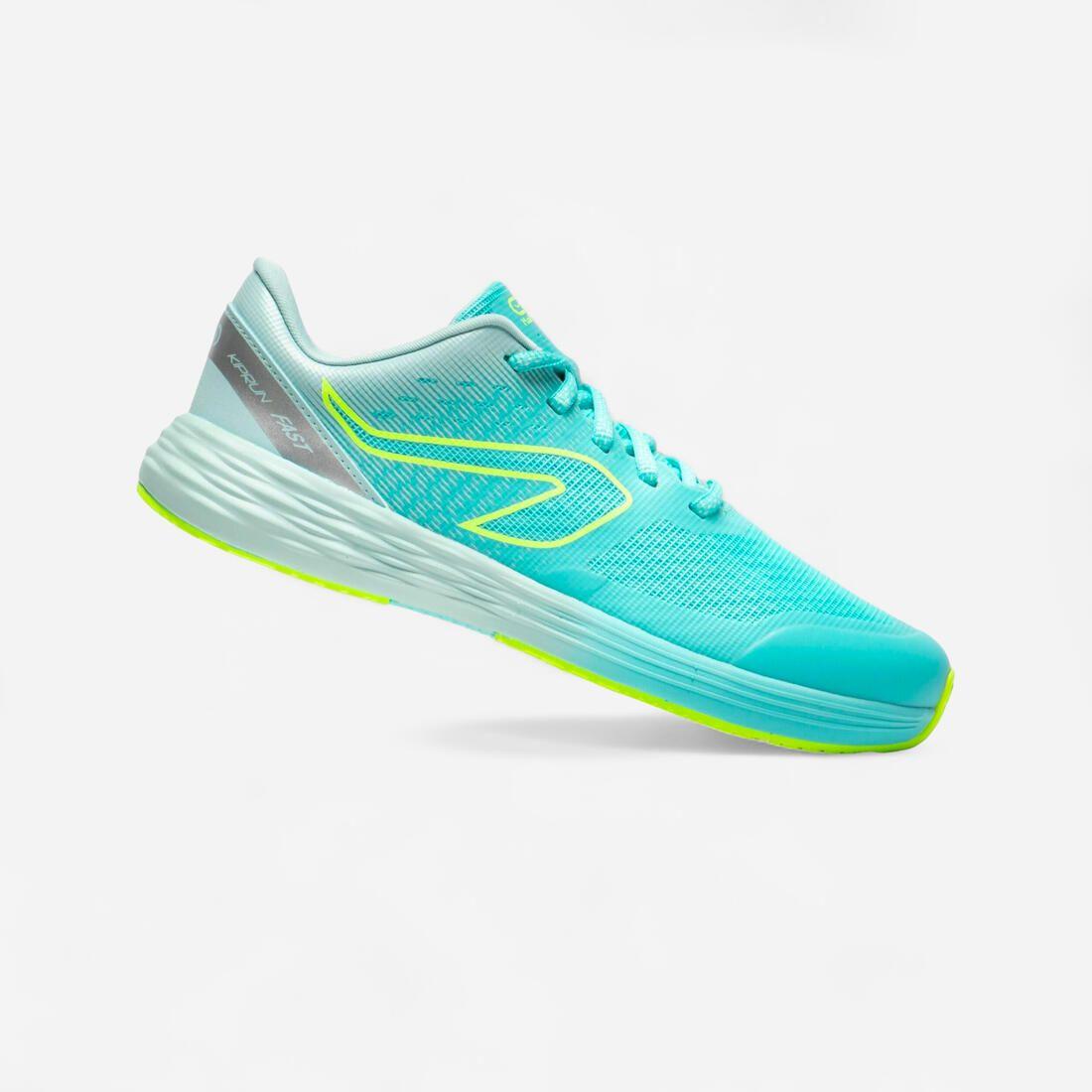 Chaussures de running Enfant - Kiprun fast noires jaunes