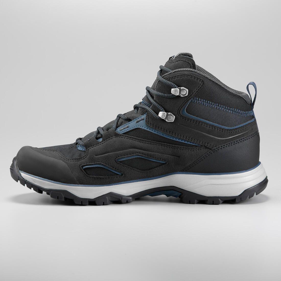 Chaussures imperméables de randonnée montagne - mh100 mid noir homme