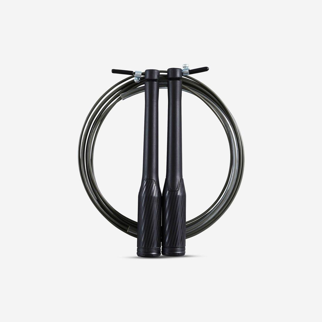 Corde à sauter de cross training vitesse - speed rope noire