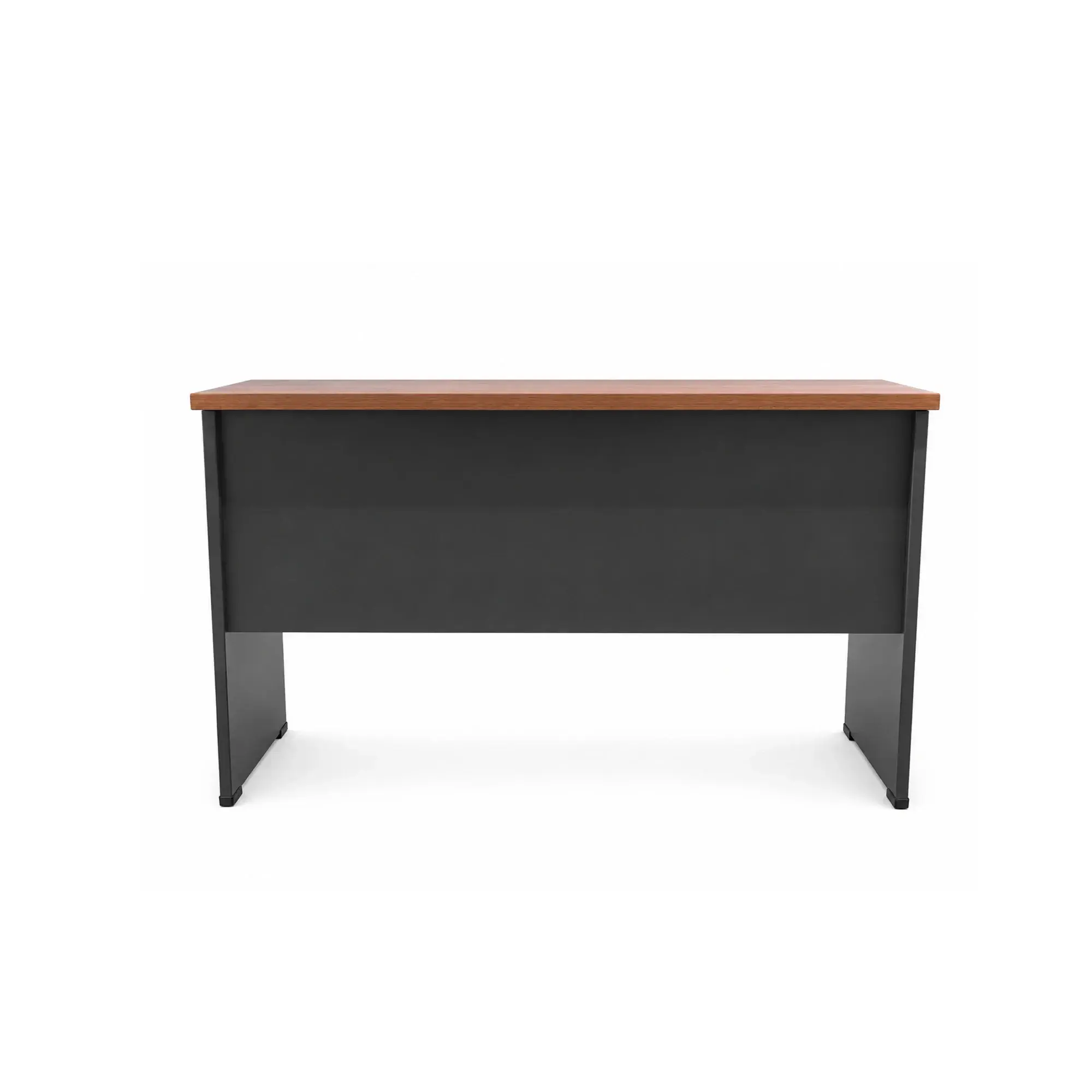 Bureau 2 tiroirs 100x40x70 cm - Chêne camel / gris foncé