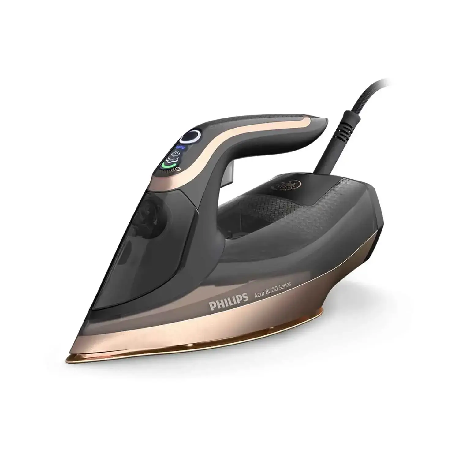 Fer à repasser vapeur Philips DST8041/86 - 3000 W, OptimalTEMP, noir et cuivre rose