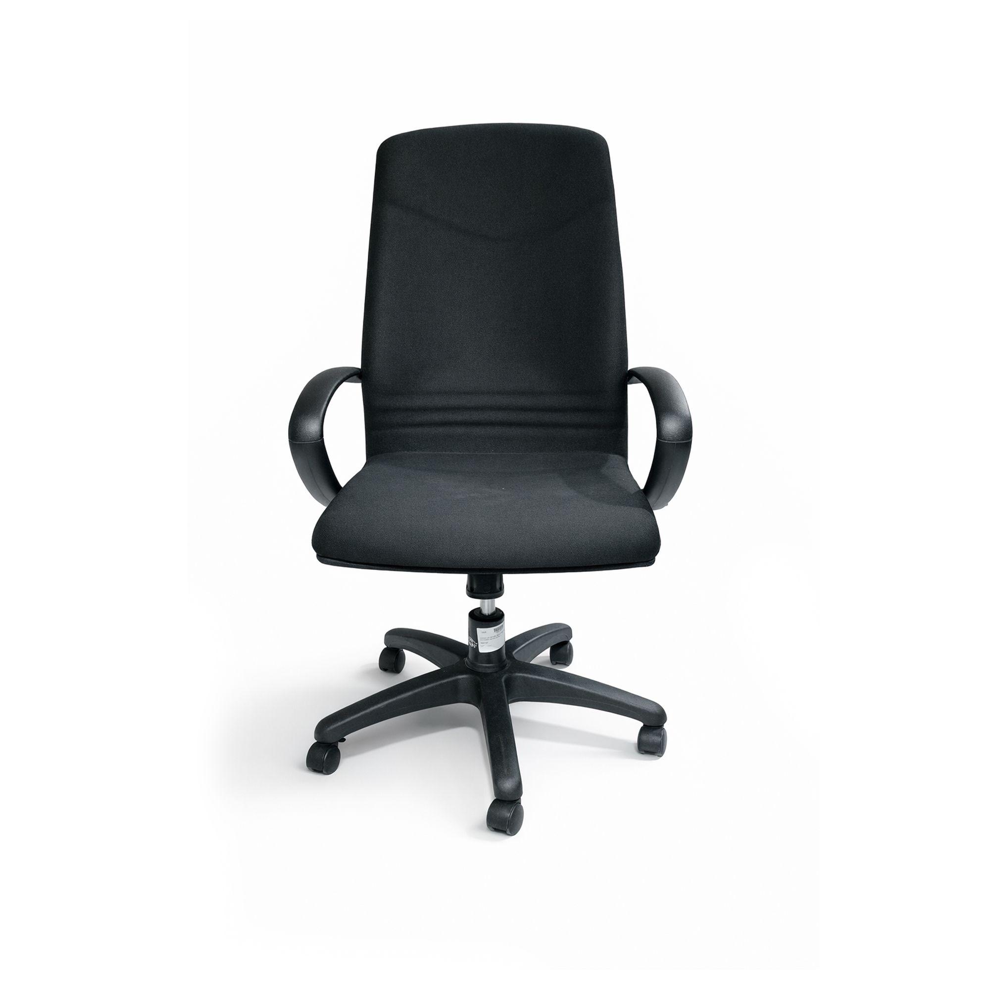 Fauteuil de bureau Safari SF301 dossier haut en tissu - Noir