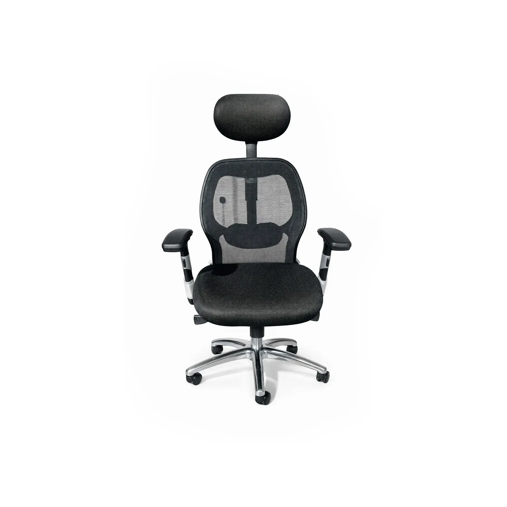 Chaise de bureau exécutive dossier haut en filet HT-7049A - Noir