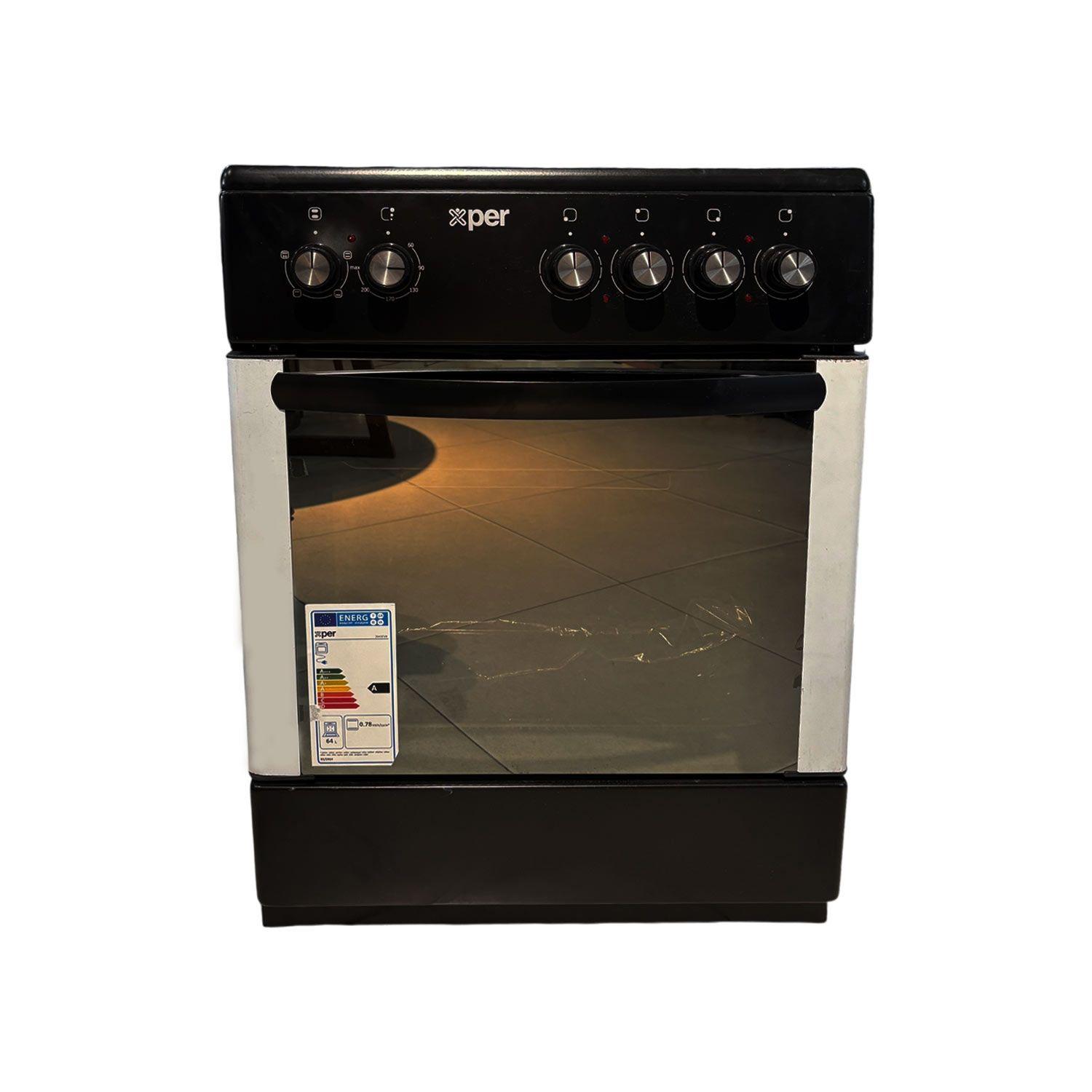 Cuisinière électrique Xper 7040N 4 plaques 60x60 cm - Noir