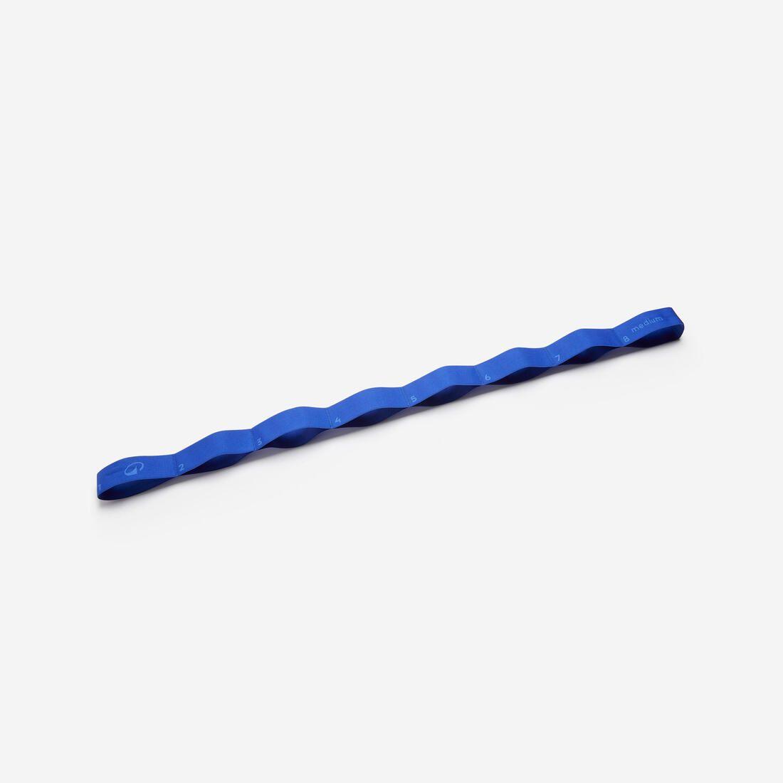 Élastique textile de fitness, 10 kg, résistance modérée, bleu