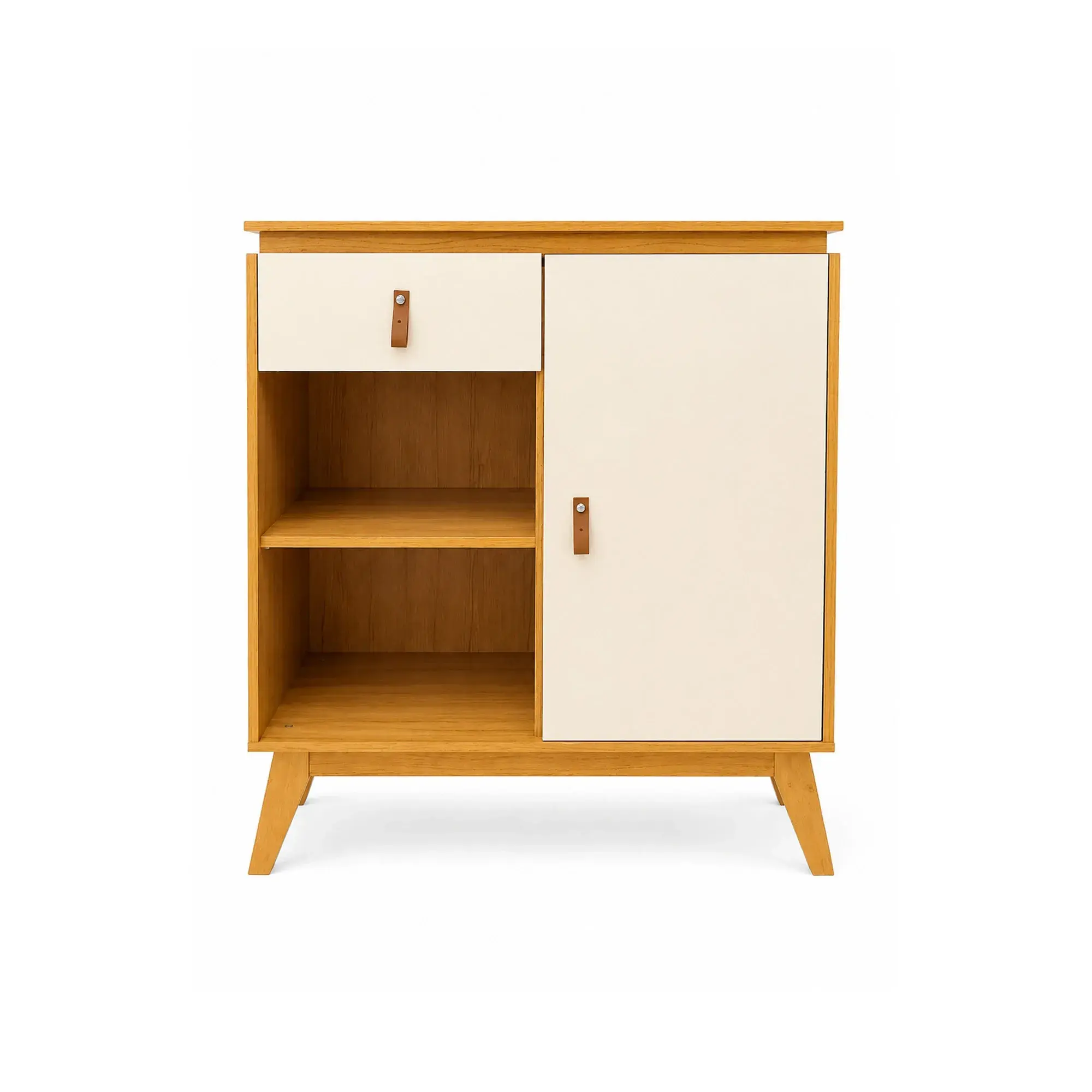 Meuble bar en bois 800x940x385 mm - Blanc cassé