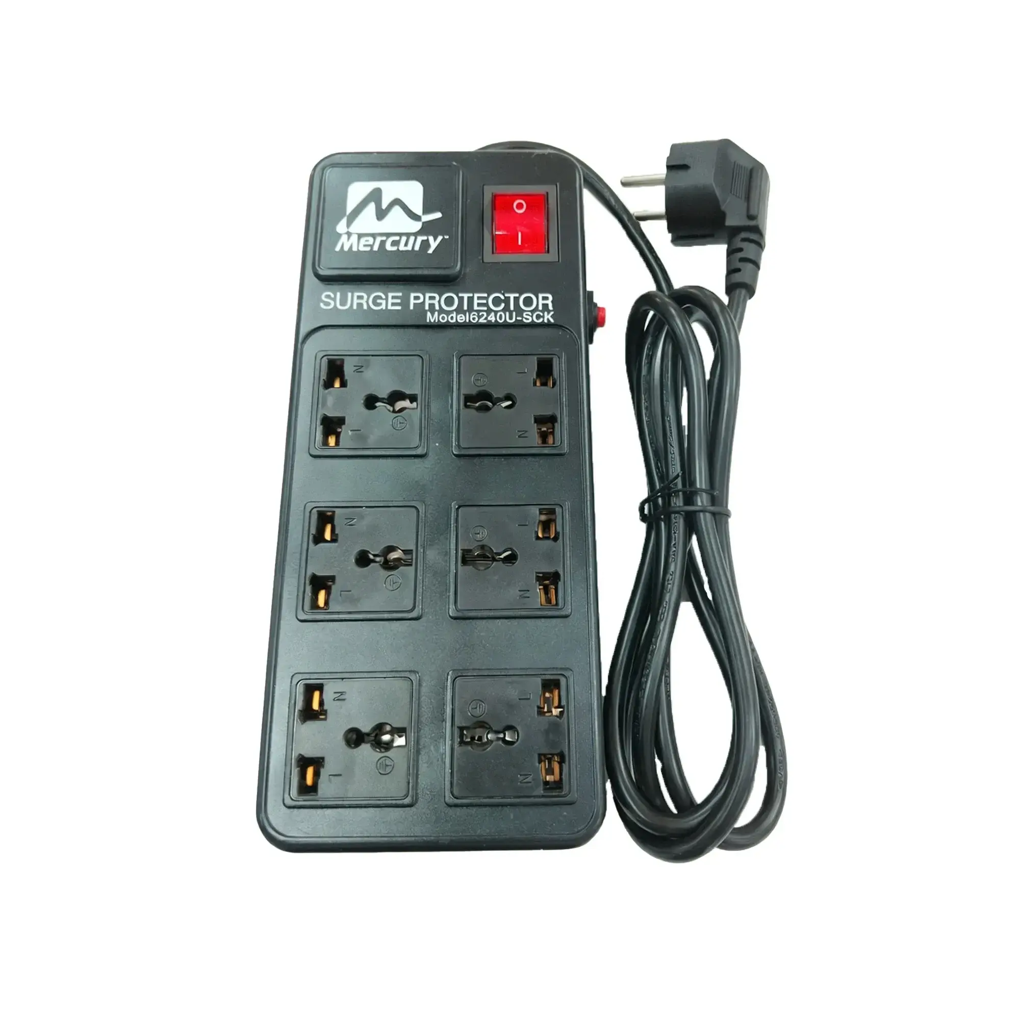 Multiprise parafoudre Mercury 6240U-4U - 6 prises universelles, 4 USB, câble 1,8 m