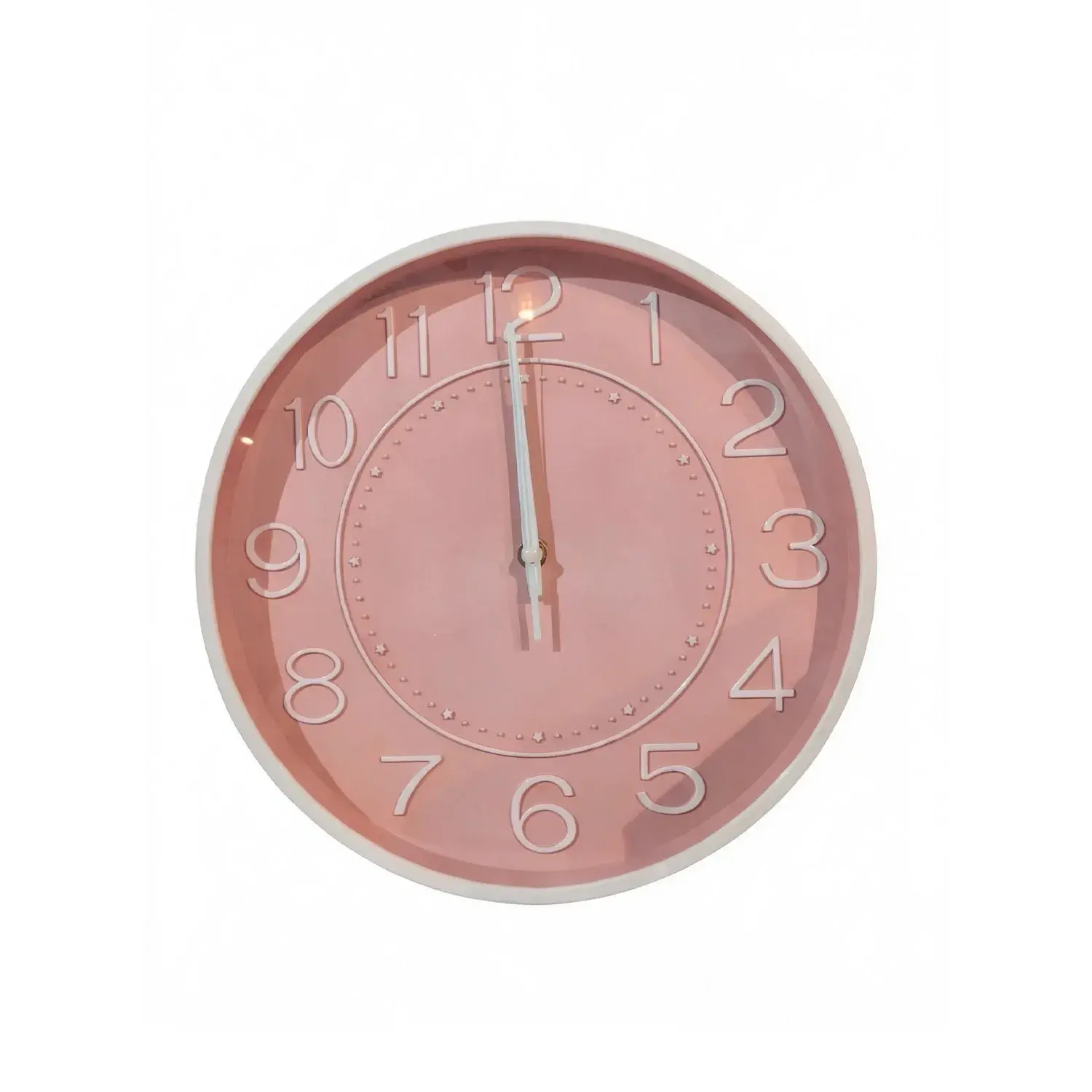Horloge murale 30x30 cm - Rose