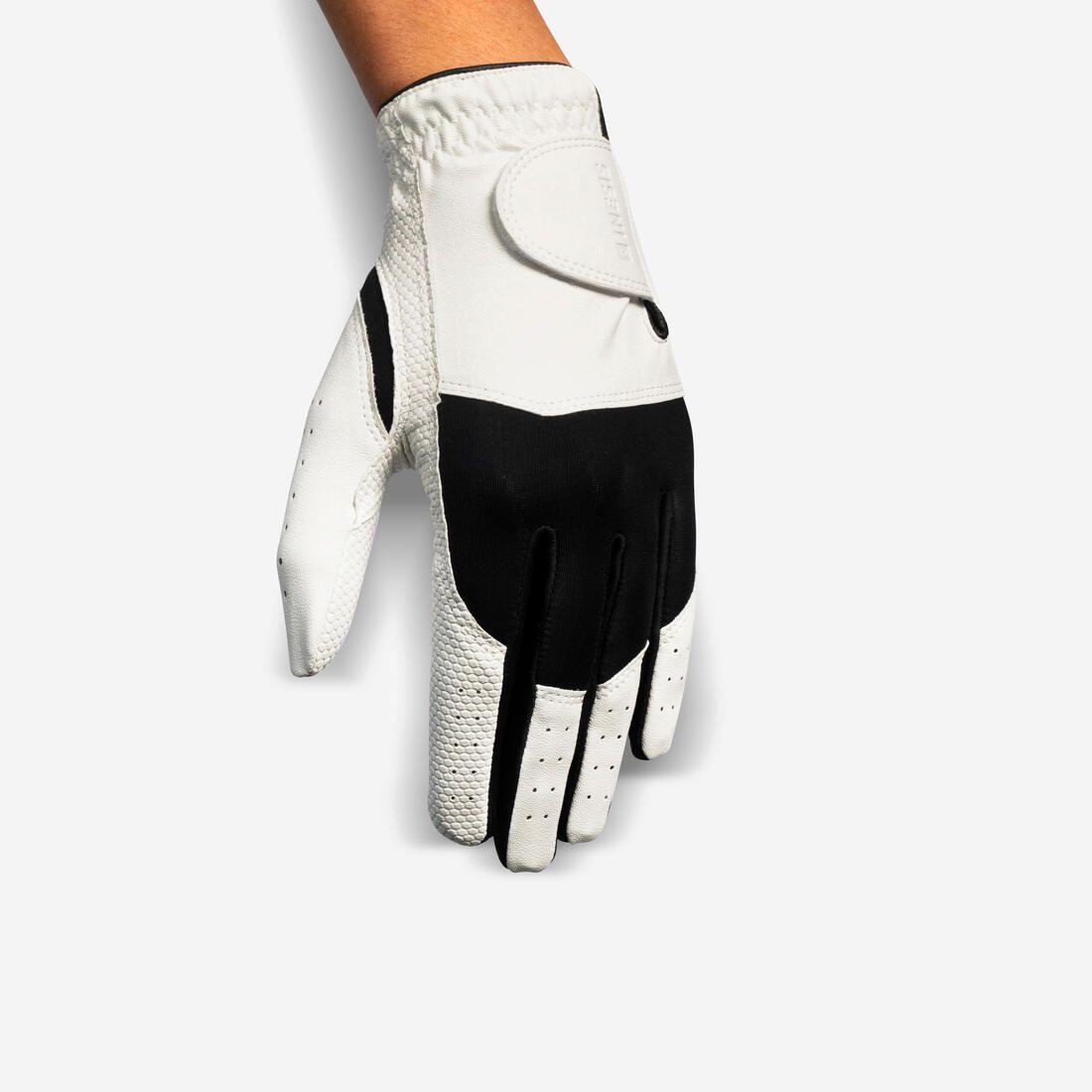 Gant de golf femme main gauche pour droitière, Resistance blanc