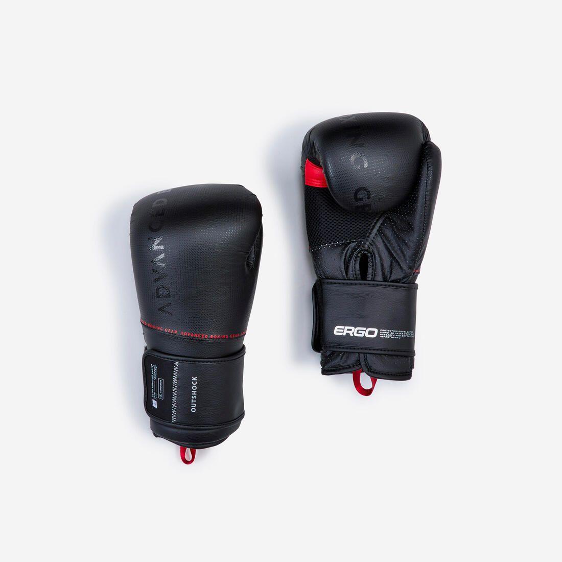 Gants de boxe avec intérieur 100% ventilé adulte, noir