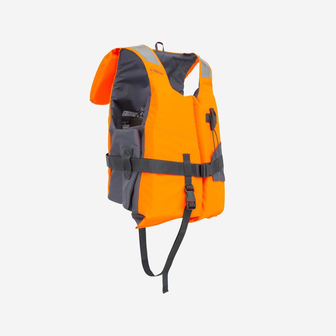 Gilet de sauvetage 100N mousse adulte LJ100n easy orange/gris