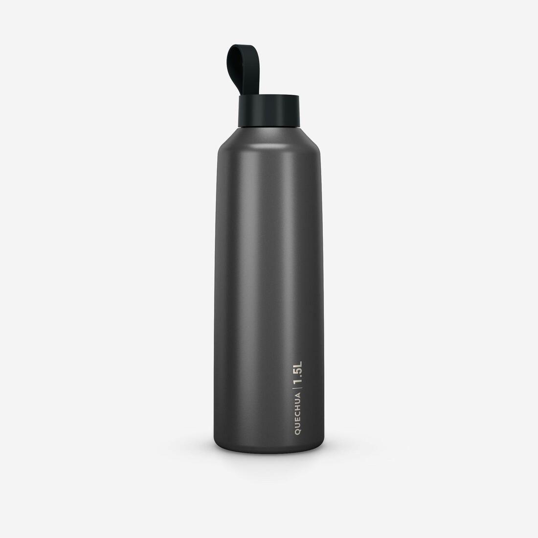 Gourde 100 inox 1,5l avec bouchon à vis pour la randonnée gris