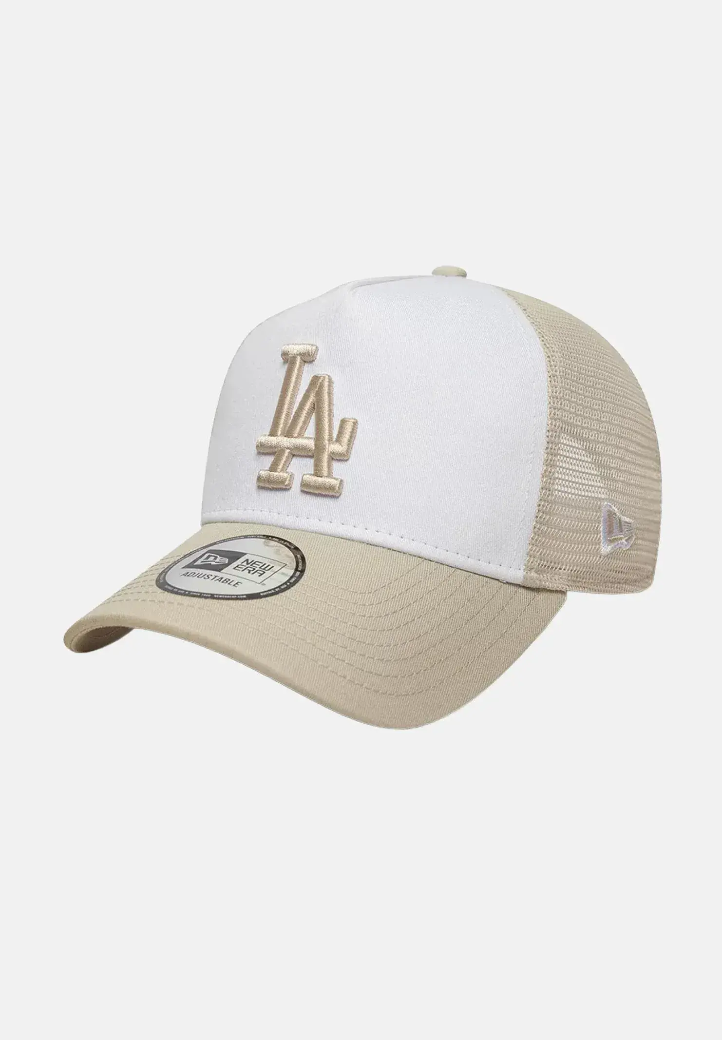 Casquette New Era 9FORTY A-Frame Trucker – LA Dodgers – MLB League Essential – Beige