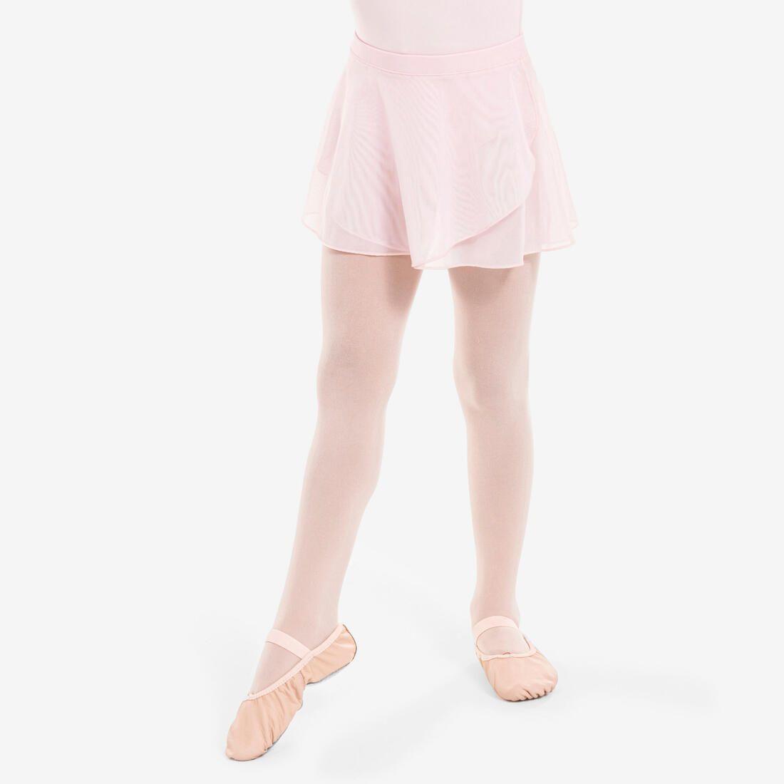 Jupette portefeuille danse classique en voile fille, rose