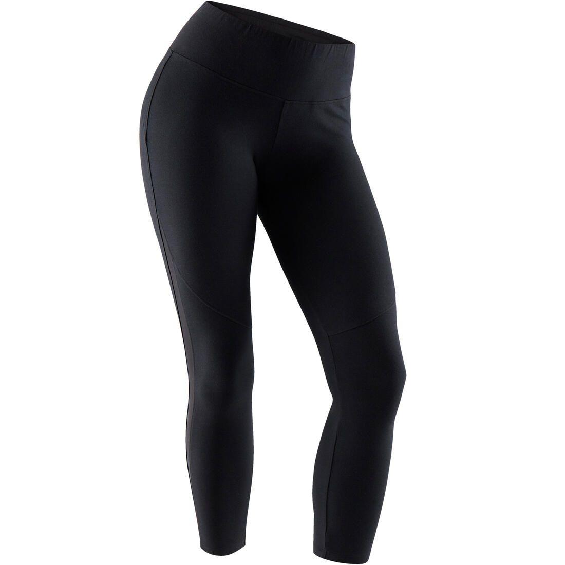 Legging court de sport taille haute 520 femme 7/8 en coton