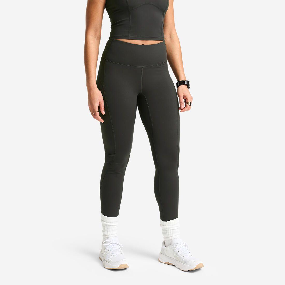 Legging de sport taille haute et gainant femme, Shape