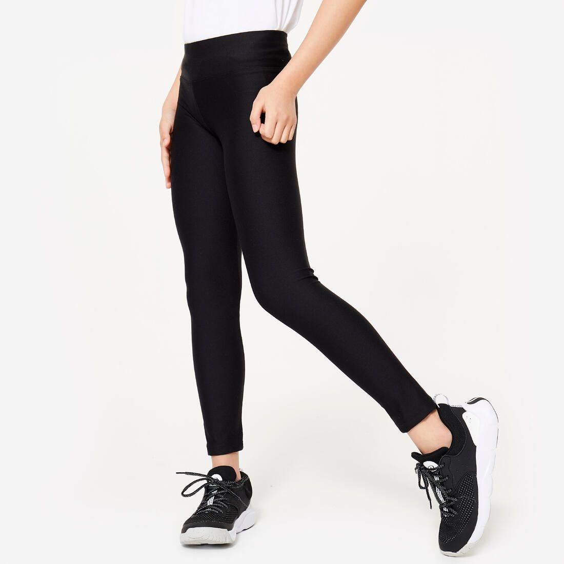 Legging taille haute et respirant fille, noir